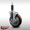 Service Caster 5'' SS Maroon Poly Swivel 1'' Expanding Stem Caster with Brake SCC-SSEX20S514-PPUB-MRN-TLB-1 - alternate 2